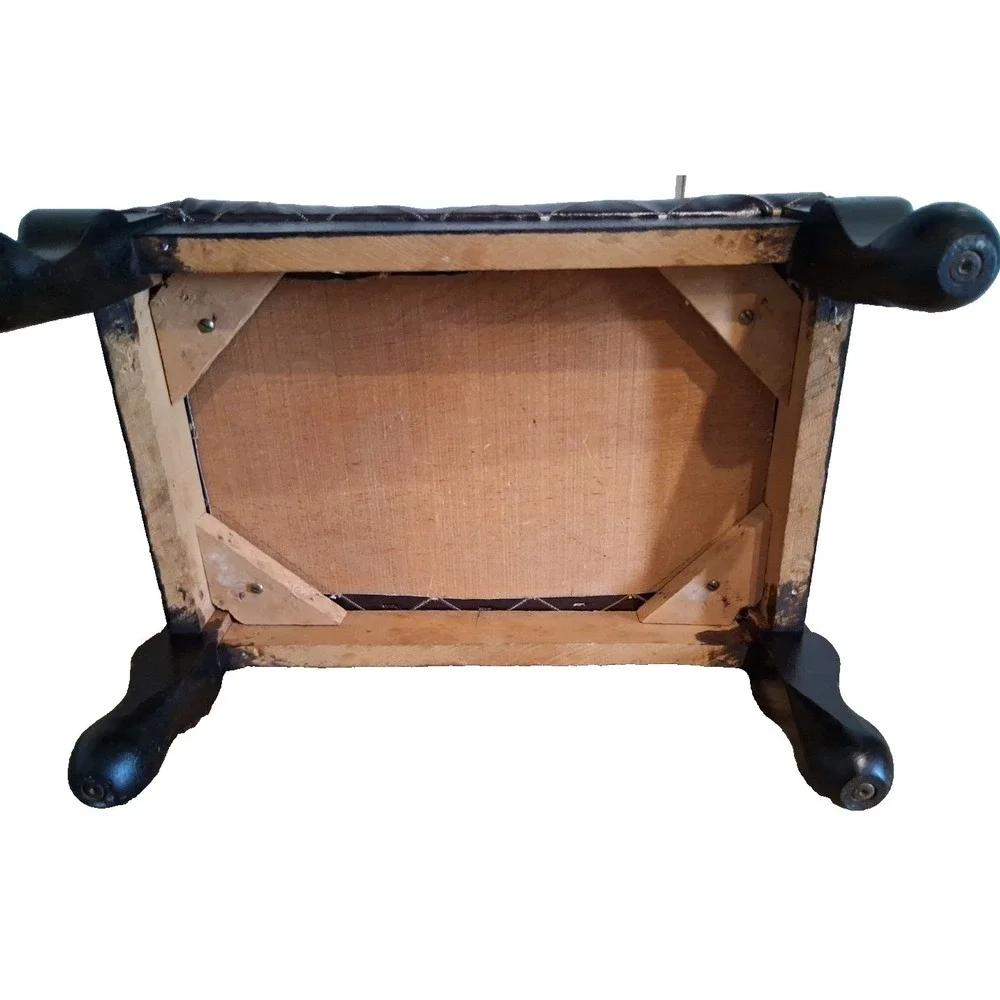 Re-Upholstered Wood Foot Stool